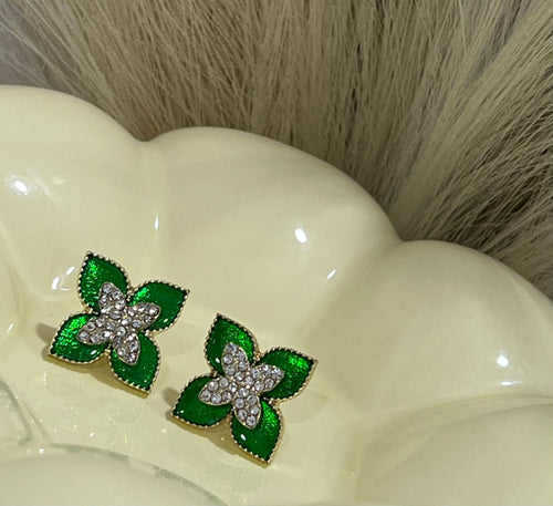 Green earrings