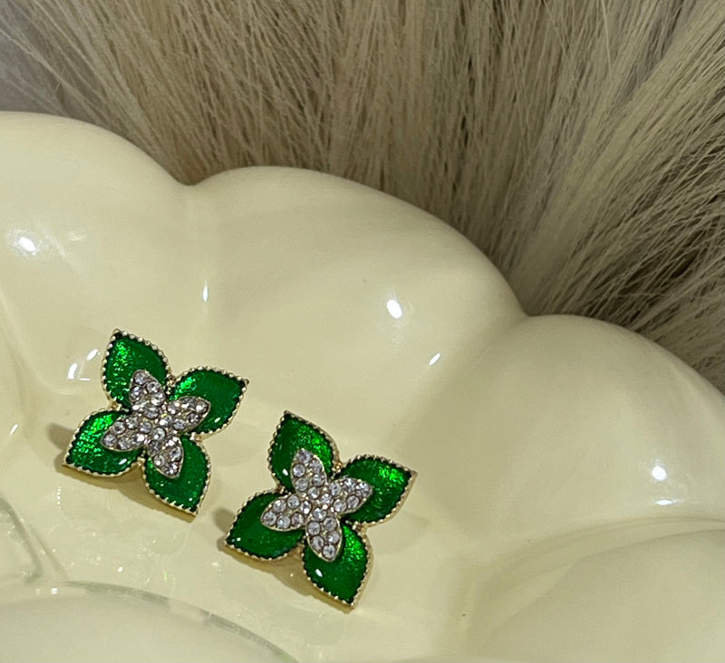Green earrings