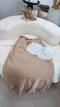 Nud skirt satin