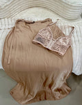 Nud skirt satin