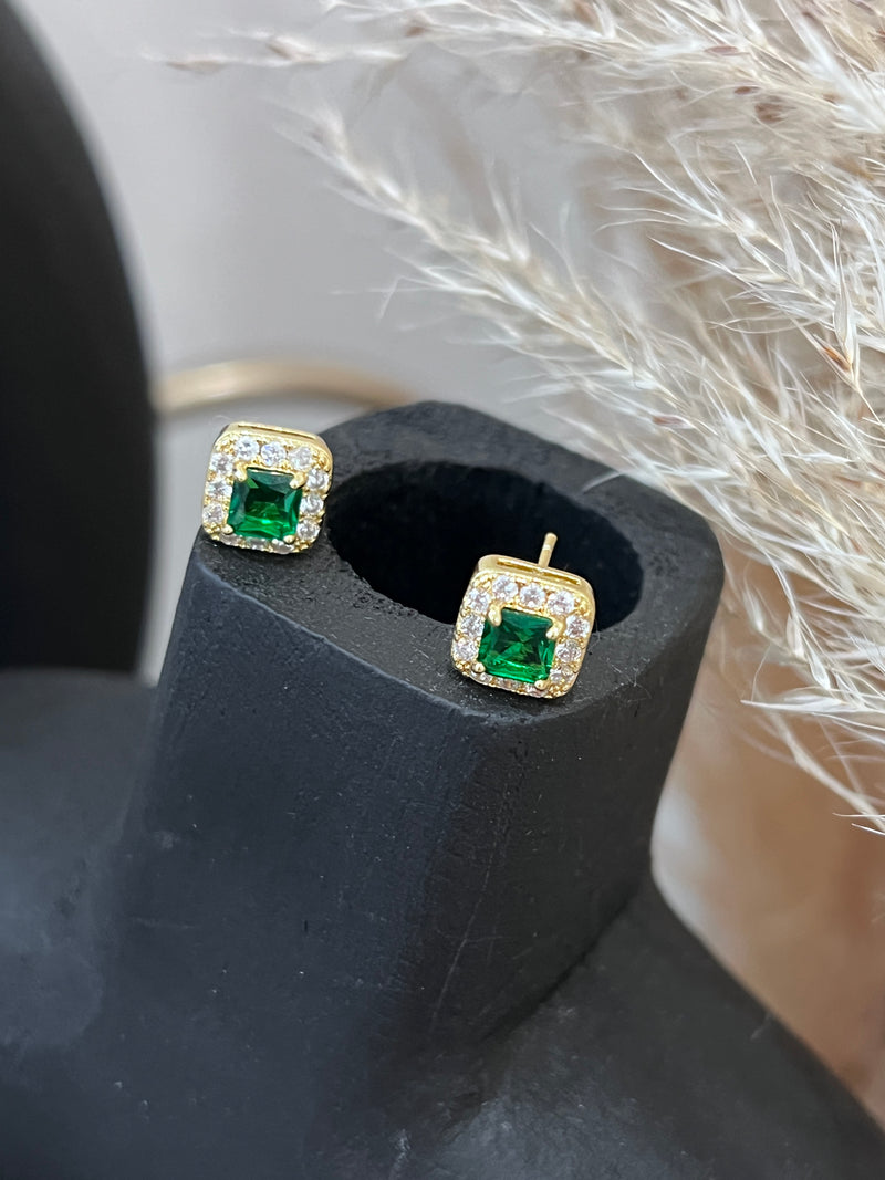 Green earrings